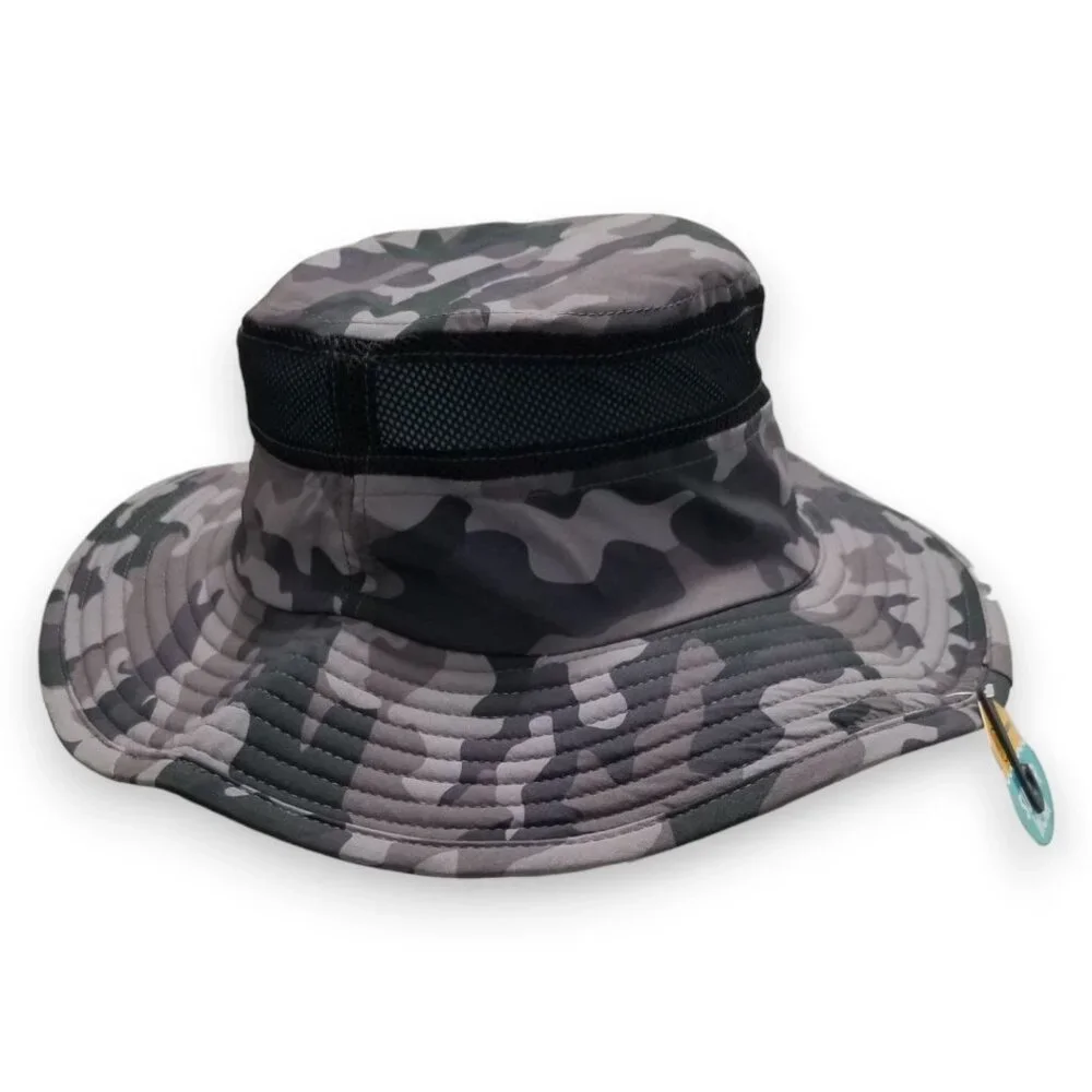 24/7 Life Outdoor Breathable Larry Bucket Hat In Grey Camo - Size OS‎